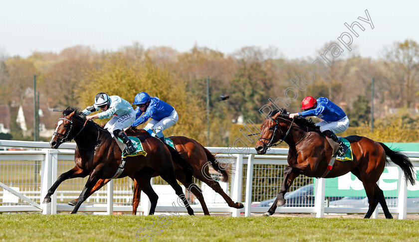 Alenquer-0003 
 ALENQUER (Tom Marquand) beats ADAYAR (right) in The bet365 Classic Trial 
Sandown 23 Apr 2021 - Pic Steven Cargill / Racingfotos.com