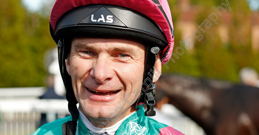 Robert-Havlin-0005 
 ROBERT HAVLIN after winning The Injured Jockeys Fund EBF Novice Stakes on PURSER Lingfield 5 Oct 2017 - Pic Steven Cargill / Racingfotos.com