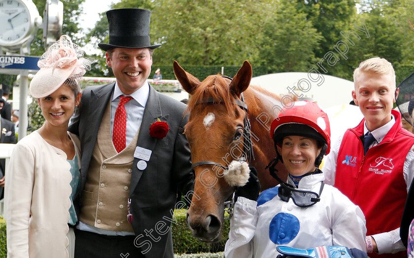 Thanks-Be-0013 
 THANKS BE (Hayley Turner) with Charlie Fellowes after The Sandringham Stakes
Royal Ascot 21 Jun 2019 - Pic Steven Cargill / Racingfotos.com