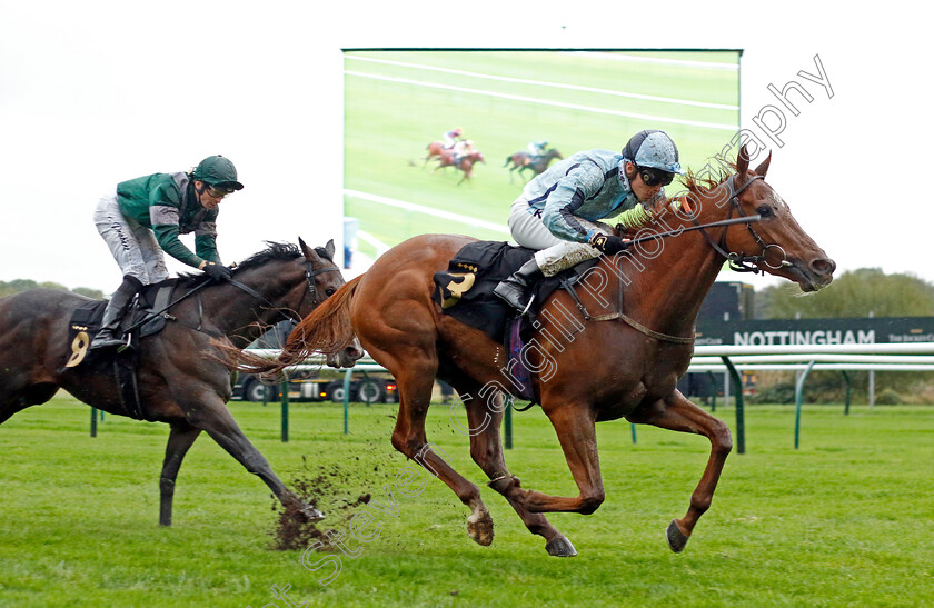 Stressfree-0003 
 STRESSFREE (Jason Watson) wins The Trustatrader Approved And Reviewed Trades People Handicap
Nottingham 11 Oct 2023 - Pic Steven Cargill / Racingfotos.com