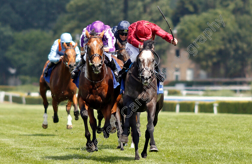 Roaring-Lion-0008 
 ROARING LION (right, Oisin Murphy) beats SAXON WARRIOR (left) in The Coral Eclipse Stakes
Sandown 7 Jul 2018 - Pic Steven Cargill / Racingfotos.com