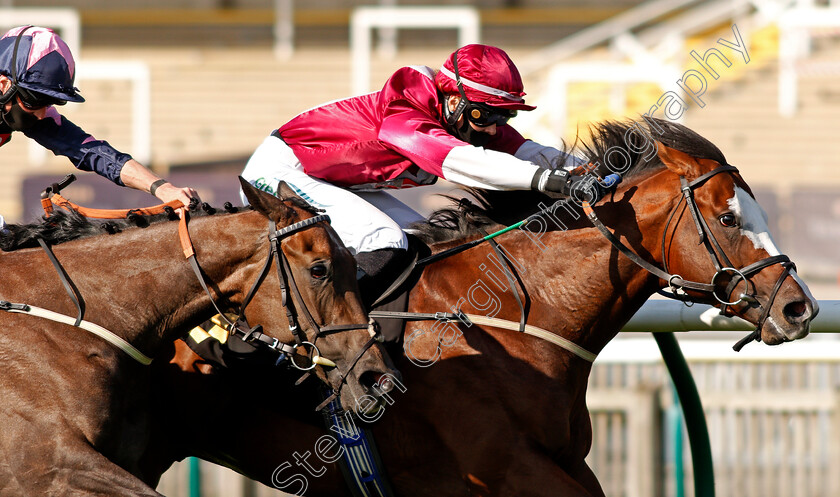 Colonel-Whitehead-0007 
 COLONEL WHITEHEAD (Ellie Mackenzie) beats DON'T TELL CLAIRE (left) in The Close Brothers Invoice Finance Handicap
Newmarket 19 Sep 2020 - Pic Steven Cargill / Racingfotos.com