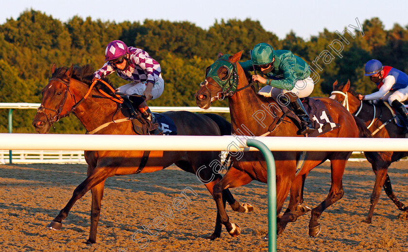 Seaforth-0002 
 SEAFORTH (Finley Marsh) beats GOOD LUCK CHARM (right) in The Betway Apprentice Handicap
Lingfield 4 Aug 2020 - Pic Steven Cargill / Racingfotos.com