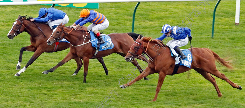 Dream-Of-Love-0003 
 DREAM OF LOVE (farside, William Buick) beats HEY LYLA (centre) and MUBHIJAH (nearside) in The Godolphin Under Starters Orders Maiden Fillies Stakes Div1
Newmarket 7 Oct 2022 - Pic Steven Cargill / Racingfotos.com