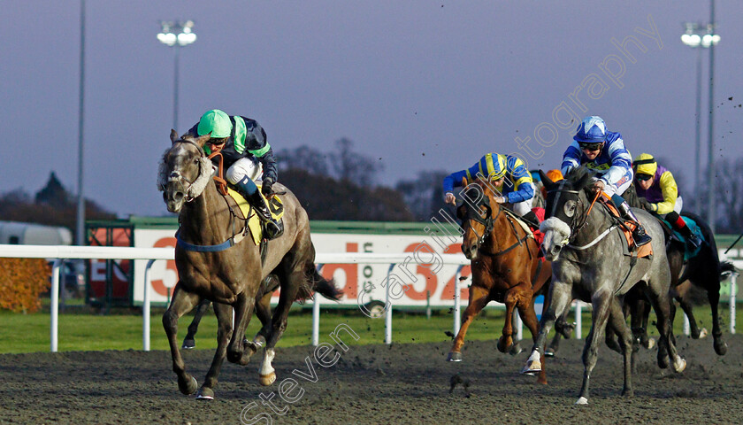 Speed-Merchant-0001 
 SPEED MERCHANT (Alistair Rawlinson) beats PENMELLYN (right) in The Close Brothers Business Finance Nursery
Kempton 20 Nov 2019 - Pic Steven Cargill / Racingfotos.com