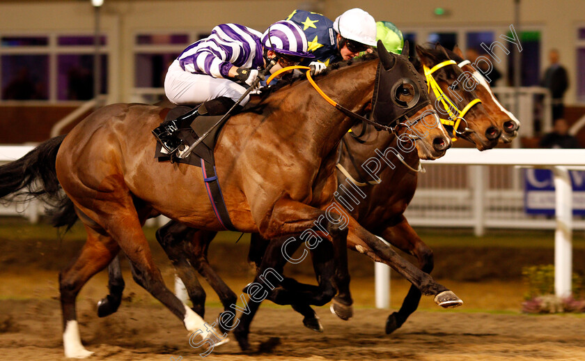 Ertidaad-0005 
 ERTIDAAD (Charles Bishop) wins The Bet toteWIN At betfred.com Handicap Chelmsford 8 Dec 2017 - Pic Steven Cargill / Racingfotos.com