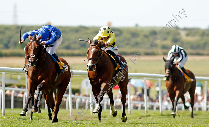 King-Of-Conquest-0005 
 KING OF CONQUEST (left, William Buick) beats AIMERIC (right) in The JCB Fred Archer Stakes
Newmarket 29 Jun 2024 - Pic Steven Cargill / Racingfotos.com