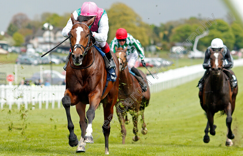 Crossed-Baton-0005 
 CROSSED BATON (Frankie Dettori) wins The Investec Blue Riband Trial Stakes Epsom 25 Apr 2018 - Pic Steven Cargill / Racingfotos.com