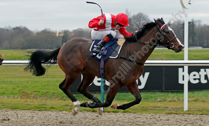 Lua-De-Mel-0004 
 LUA DE MEL (Ben Curtis) wins The Betway Novice Median Auction Stakes
Lingfield 10 Jan 2020 - Pic Steven Cargill / Racingfotos.com