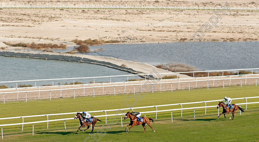 Shajer-0002 
 SHAJER (Andrew Elliott) beats AL TARIQ (centre) in The Batelco Cup
Bahrain 22 Nov 2019 - Pic Steven Cargill / Racingfotos.com