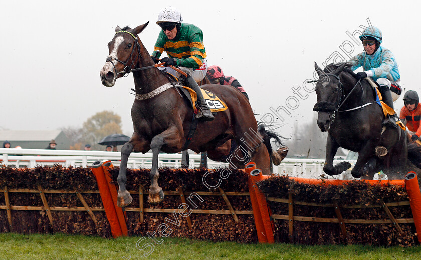 Apple s-Shakira-0001 
 APPLE'S SHAKIRA (Barry Geraghty) wins The JCB Triumph Trial Juvenile Hurdle Cheltenham 18 Nov 2017 - Pic Steven Cargill / Racingfotos.com