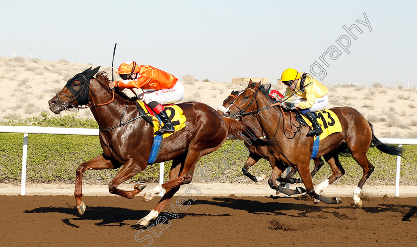 Golden-Jaguar-0003 
 GOLDEN JAGUAR (Connor Beasley) beats EYELOOL (right) in The Shadwell Farm Conditions Race
Jebel Ali 11 Jan 2019 - Pic Steven Cargill / Racingfotos.com