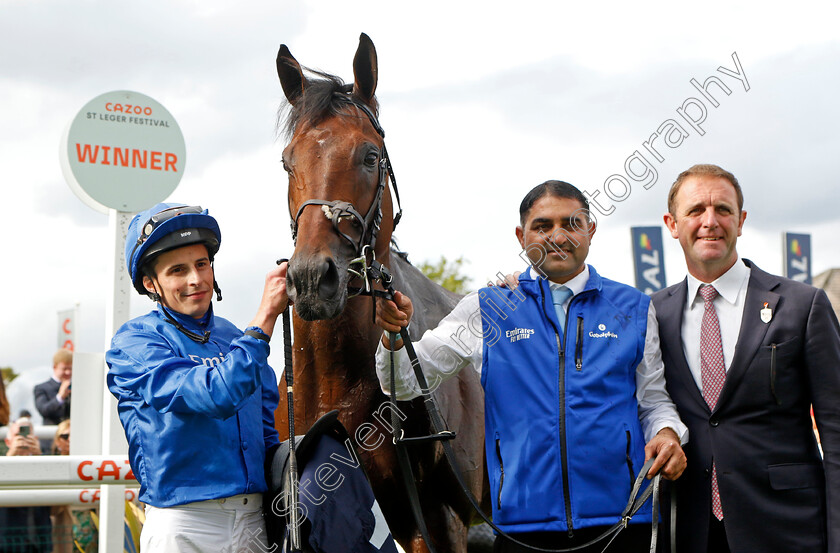 Adayar-0009 
 ADAYAR (William Buick) with Charlie Appleby after The Hilton Garden Inn Doncaster Conditions Stakes
Doncaster 8 Sep 2022 - Pic Steven Cargill / Racingfotos.com