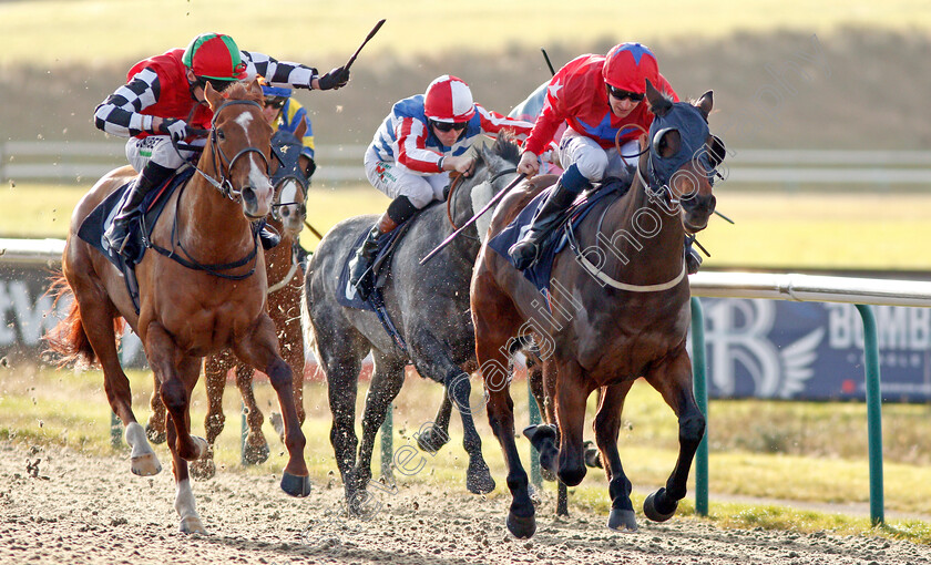 Axel-Jacklin-0002 
 AXEL JACKLIN (Joey Haynes) beats PRINCE ROCK (left) in The Bombardier March To Your Own Drum Handicap
Lingfield 18 Dec 2019 - Pic Steven Cargill / Racingfotos.com