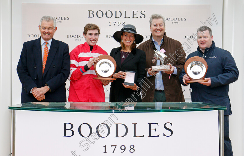 Veneer-Of-Charm-0008 
 Presentation to Martin Wasylocha, Gordon Elliott and Jack Kennedy for The Boodles Fred Winter Juvenile Handicap Hurdle won by VENEER OF CHARM Cheltenham 14 Mar 2018 - Pic Steven Cargill / Racingfotos.com