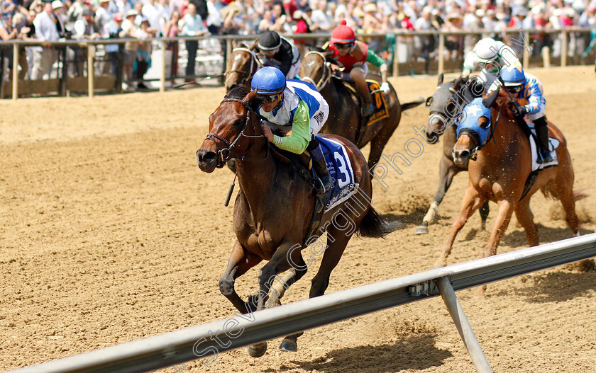 Chalon-0004 
 CHALON (Javier Castellano) wins The Skipat Stakes
Pimlico, Baltimore USA, 17 May 2019 - Pic Steven Cargill / Racingfotos.com