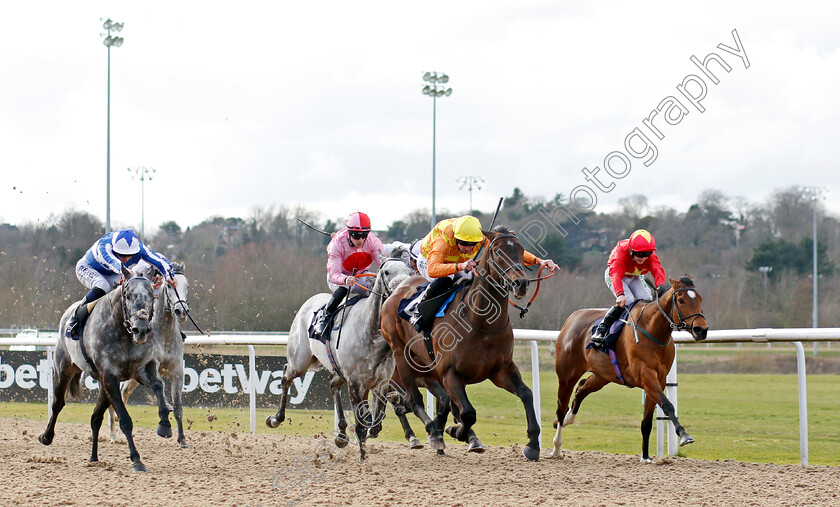 Tinker-Toy-0004 
 TINKER TOY (Jack Mitchell) beats HAPPY POWER (left) in The Mansionbet Lady Wulfruna Stakes
Wolverhampton 12 Mar 2022 - Pic Steven Cargill / Racingfotos.com