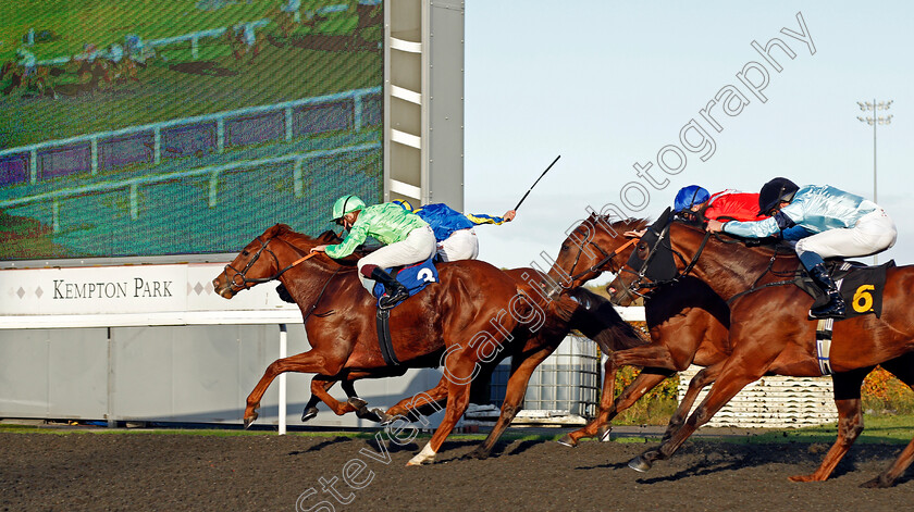 River-Dawn-0005 
 RIVER DAWN (Rob Hornby) wins The Unibet Extra Place Offers Every Day Handicap Div1
Kempton 2 Nov 2020 - Pic Steven Cargill / Racingfotos.com