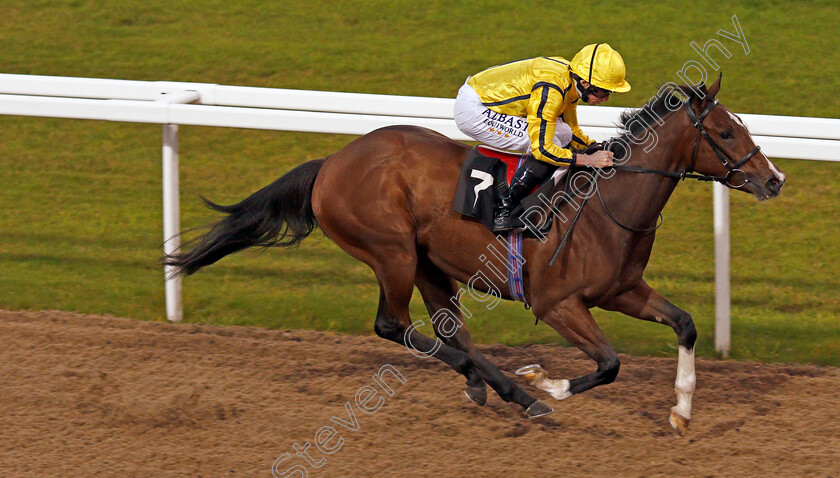 Pretty-Baby-0004 
 PRETTY BABY (Ryan Moore) wins The Bet totejackpot at betfred.com Fillies Novice Stakes Chelmsford 12 Oct 2017 - Pic Steven Cargill / Racingfotos.com