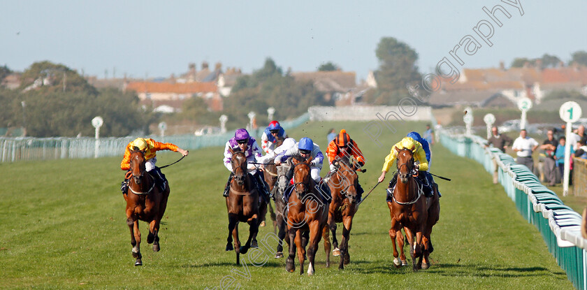 Summer-Moon-0004 
 SUMMER MOON (yellow, Ryan Moore) beats PROTECTED GUEST (centre) in The Dan Hague Betting On The Rails Handicap
Yarmouth 19 Sep 2019 - Pic Steven Cargill / Racingfotos.com