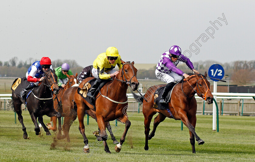 Powerdress-0004 
 POWERDRESS (right, Sean Levey) beats YAHSAT (left) in The bet365 British EBF Maiden Fillies Stakes
Newmarket 12 Apr 2022 - Pic Steven Cargill / Racingfotos.com