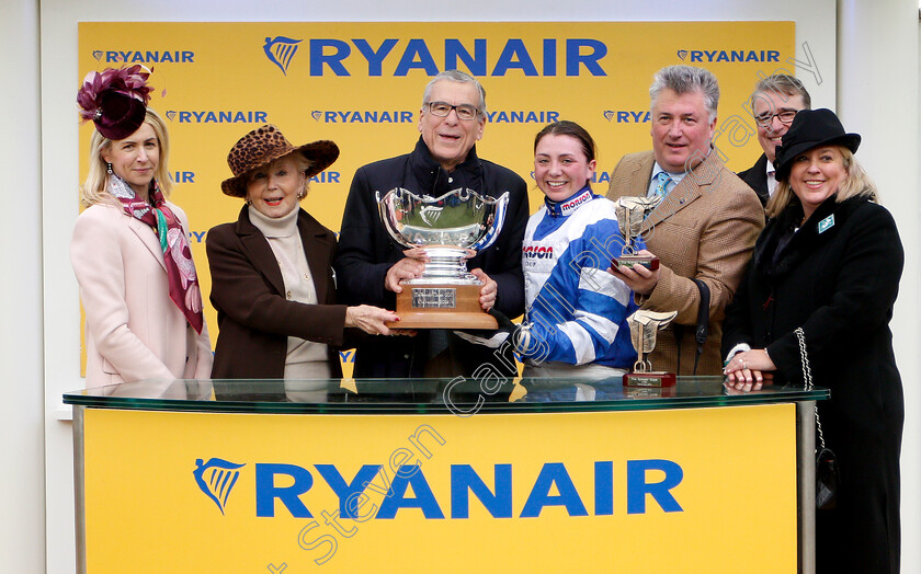 Frodon-0014 
 Presentation to Mr and Mrs P J Vogt, Paul Nicholls and Bryony Frost for The Ryanair Chase won by FRODON
Cheltenham 14 Mar 2019 - Pic Steven Cargill / Racingfotos.com