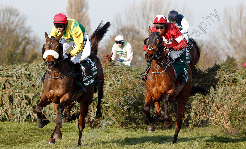 Tiger-Roll-0007 
 TIGER ROLL (right, Davy Russell) beats MAGIC OF LIGHT (left) in The Randox Health Grand National 
Aintree 6 Apr 2019 - Pic Steven Cargill / Racingfotos.com