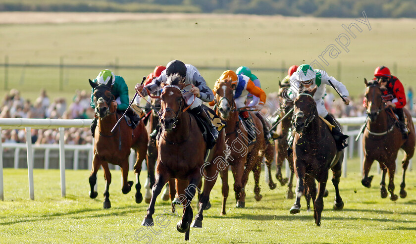 Righthere-Rightnow-0008 
 RIGHTHERE RIGHTNOW (Robert Havlin) wins The Maritime Cargo Services Road Haulage Hustle EBF Newcomers Maiden Stakes
Newmarket 9 Aug 2024 - Pic Steven Cargill / Racingfotos.com