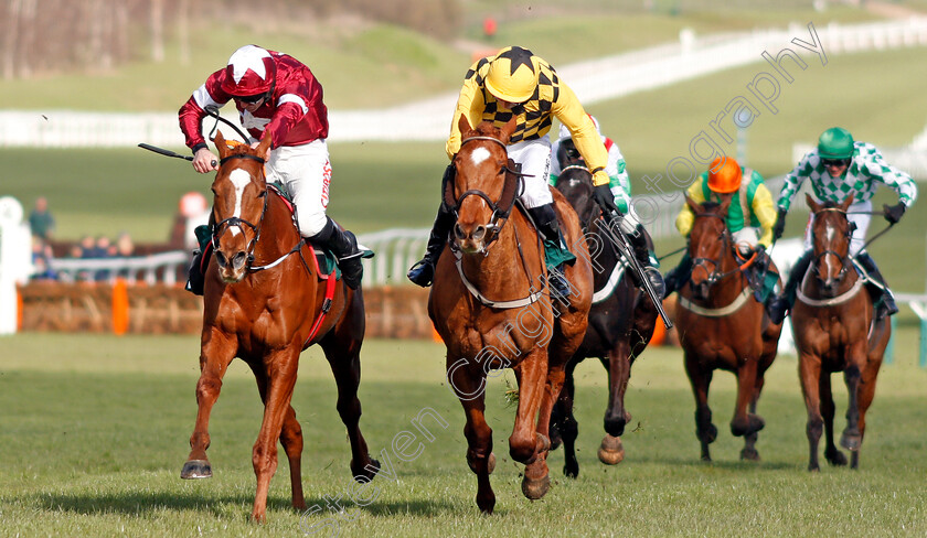 Samcro-0006 
 SAMCRO (left, Davy Russell) beats MELON (right) in The Marsh Novices Chase
Cheltenham 12 Mar 2020 - Pic Steven Cargill / Racingfotos.com