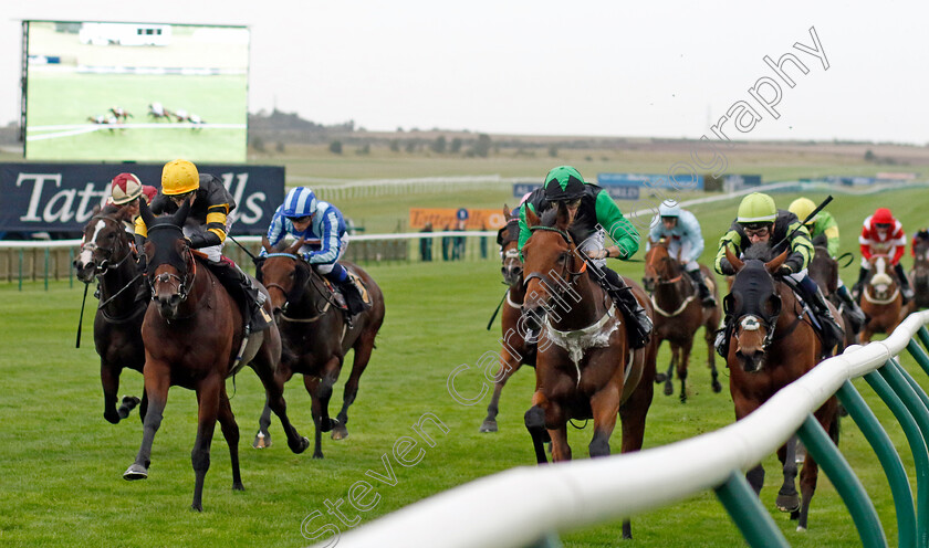 Ranger-Thunderbolt-0003 
 RANGER THUNDERBOLT (2nd right, Kevin Stott) beats VICTORIA FALLS (right) and DOUBLE TIME (left) in The National Stud Excellence As Standard Handicap
Newmarket 28 Sep 2023 - Pic Steven Cargill / Racingfotos.com