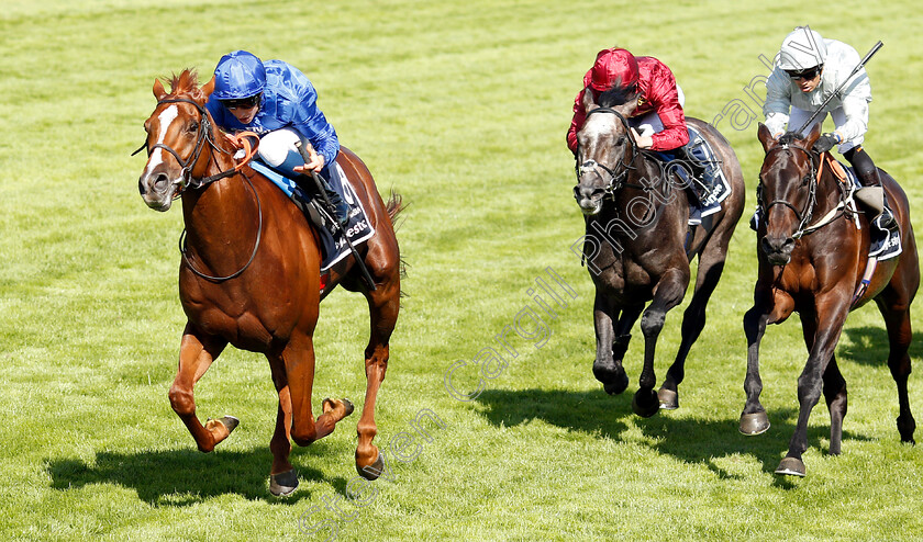 Masar-0012 
 MASAR (William Buick) beats DEE EX BEE (right) and ROARING LION (2nd right) in The Investec Derby
Epsom 2 Jun 2018 - Pic Steven Cargill / Racingfotos.com