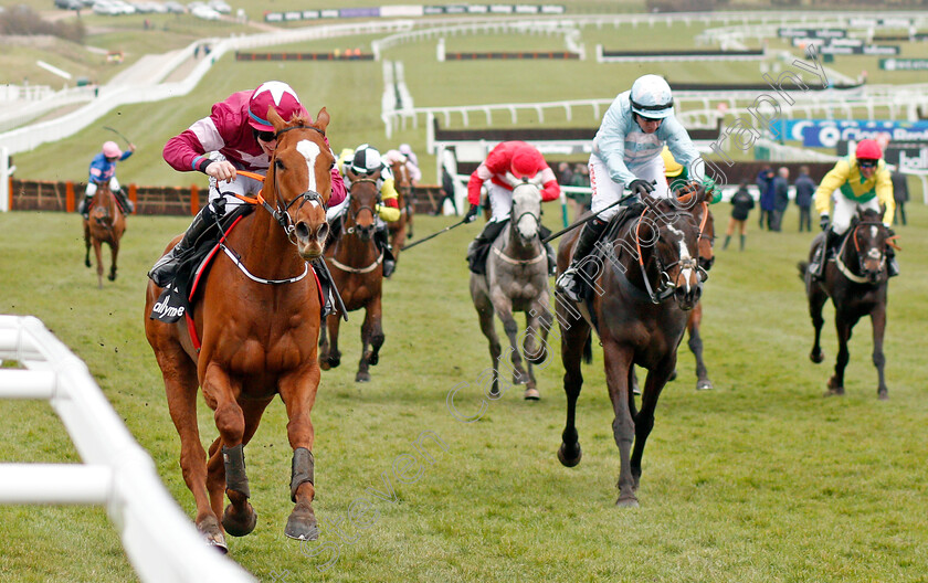 Samcro-0007 
 SAMCRO (Jack Kennedy) wins The Ballymore Novices Hurdle Cheltenham 14 Mar 2018 - Pic Steven Cargill / Racingfotos.com