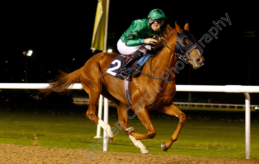 Petit-Palais-0004 
 PETIT PALAIS (Robert Havlin) wins The Hellermanntyton Cable Installation Median Auction Maiden Stakes
Wolverhampton 5 Sep 2018 - Pic Steven Cargill / Racingfotos.com