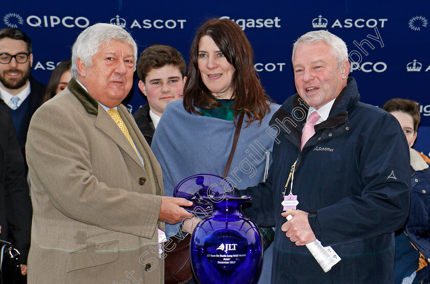 Sam-Spinner-0020 
 Presentation to Jedd O'Keeffe for The JLT Reve De Sivola Long Walk Hurdle won by SAM SPINNER Ascot 23 Dec 2017 - Pic Steven Cargill / Racingfotos.com