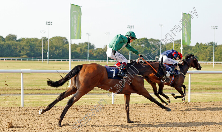 Simply-Sin-0005 
 SIMPLY SIN (Cieren Fallon) finishes strongly to win The Download The At The Races App Classified Stakes Div2
Wolverhampton 11 Aug 2020 - Pic Steven Cargill / Racingfotos.com