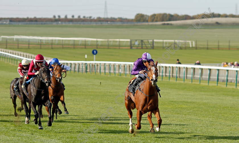 Mammas-Girl-0006 
 MAMMAS GIRL (Sean Levey) wins The Discover Newmarket Fillies Restricted Novice Stakes Div2
Newmarket 19 Oct 2022 - Pic Steven Cargill / Racingfotos.com