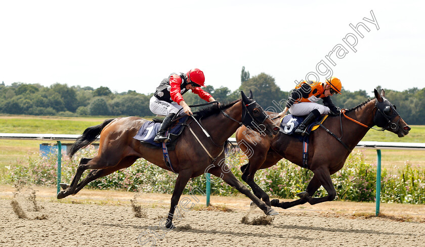 Vixen-0005 
 VIXEN (left, Edward Greatrex) beats DELICATE KISS (right) in The Best Odds Guaranteed At 188bet Handicap
Lingfield 25 Jul 2018 - Pic Steven Cargill / Racingfotos.com