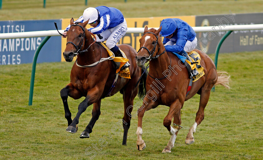 Zabeel-Champion-0002 
 ZABEEL CHAMPION (left, Ben Curtis) beats GLOBAL STORM (right) in The Back And Lay On Betfair Exchange Handicap
Newmarket 2 May 2021 - Pic Steven Cargill / Racingfotos.com