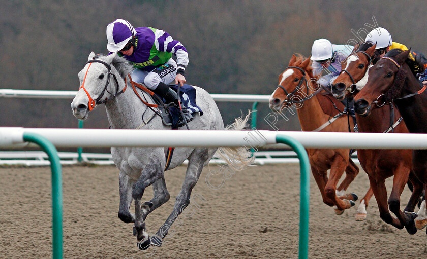 Miss-Minuty-0002 
 MISS MINUTY (Jason Watson) wins The 32Redsport.com Fillies Handicap Lingfield 6 Jan 2018 - Pic Steven Cargill / Racingfotos.com