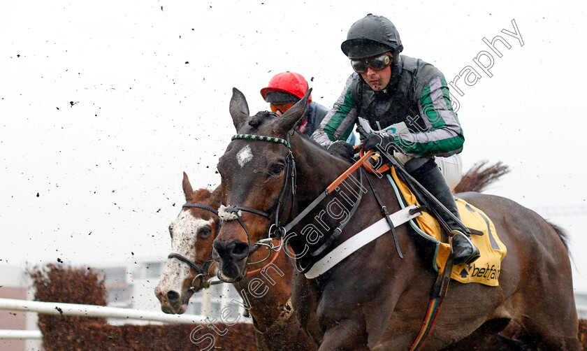 Altior-0002 
 ALTIOR (Nico de Boinville) wins The Betfair Exchange Chase Newbury 10 Feb 2018 - Pic Steven Cargill / Racingfotos.com