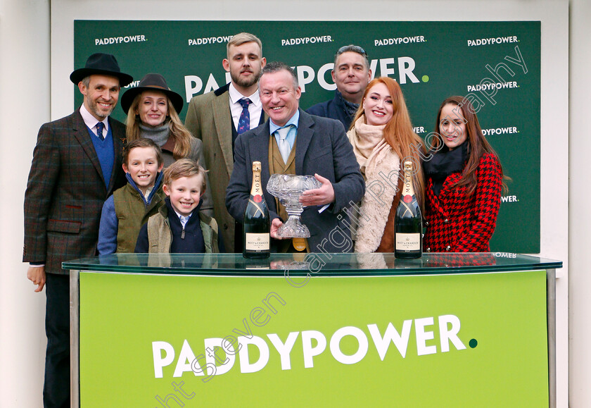 Oldgrangewood-0005 
 Presentation to Chris Giles for The Paddy Power Handicap Chase won by OLDGRANGEWOOD
Cheltenham 1 Jan 2020 - Pic Steven Cargill / Racingfotos.com