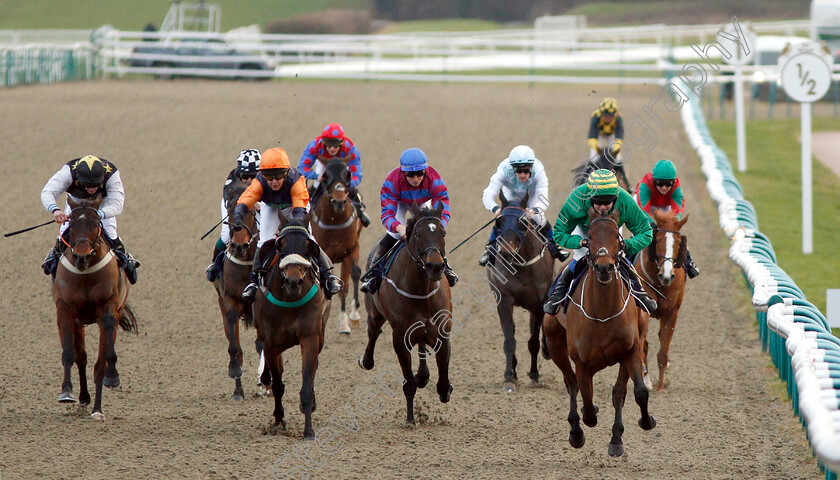 French-Mix-0003 
 FRENCH MIX (right, Hannah Welch) wins The Betway Amateur Riders Handicap
Lingfield 25 Jan 2019 - Pic Steven Cargill / Racingfotos.com