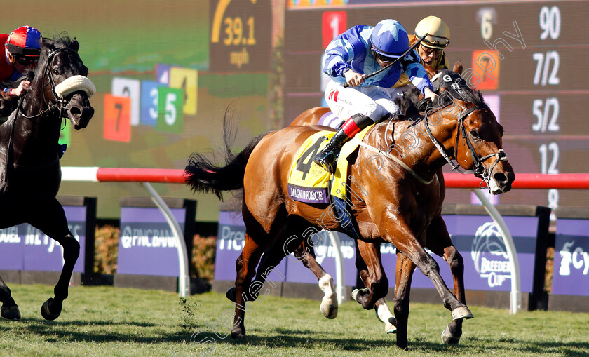 Magnum-Force-0004 
 MAGNUM FORCE (Colin Keane) wins the Breeders' Cup Juvenile Turf Sprint
Del Mar USA 1 Nov 2024 - Pic Steven Cargill / Racingfotos.com