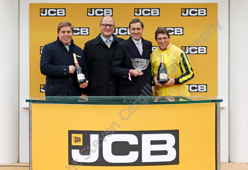 Allmankind-0012 
 Presentation to Tim Gredley, Dan Skelton and Harry Skelton for The JCB Triumph Trial Juvenile Hurdle won by ALLMANKIND
Cheltenham 17 Noc 2019 - Pic Steven Cargill / Racingfotos.com