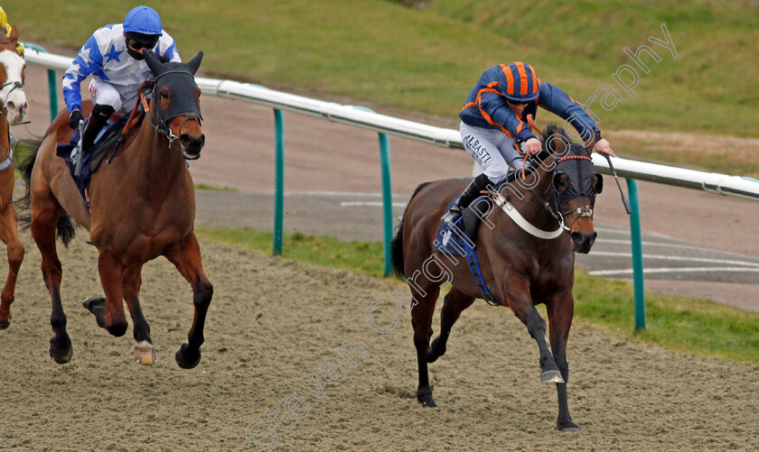 Torolight-0002 
 TOROLIGHT (Ben Curtis) beats MURHIB (left) in The Play 4 To Score At Betway Handicap
Lingfield 19 Feb 2021 - Pic Steven Cargill / Racingfotos.com