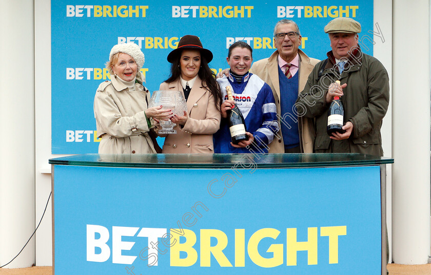 Frodon-0010 
 Presentation to Mr and Mrs Vogt, Paul Nicholls and Bryony Frost for The BetBright Trial Cotswold Chase won by FRODON
Cheltenham 26 Jan 2019 - Pic Steven Cargill / Racingfotos.com