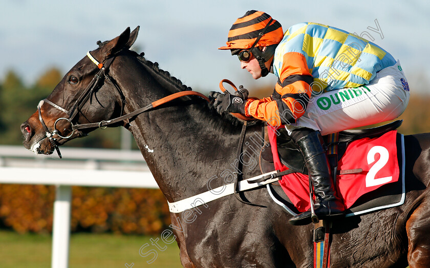 Might-Bite-0009 
 MIGHT BITE (Nico de Boinville) wins The 188bet Future Stars Intermediate Chase Sandown 12 Nov 2017 - Pic Steven Cargill / Racingfotos.com