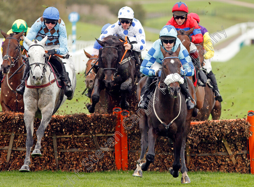 No-Hidden-Charges-0002 
 NO HIDDEN CHARGES (right, Tom Scudamore) with BIALCO (left) 
Cheltenham 25 Oct 2019 - Pic Steven Cargill / Racingfotos.com