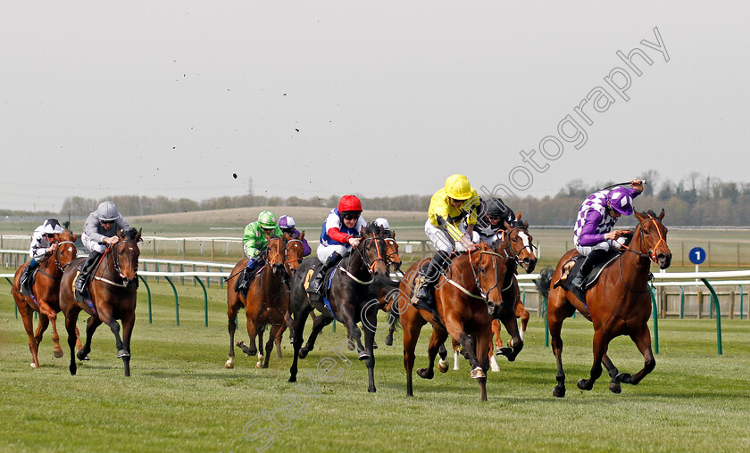 Powerdress-0003 
 POWERDRESS (right, Sean Levey) beats YAHSAT (2nd right) in The bet365 British EBF Maiden Fillies Stakes
Newmarket 12 Apr 2022 - Pic Steven Cargill / Racingfotos.com