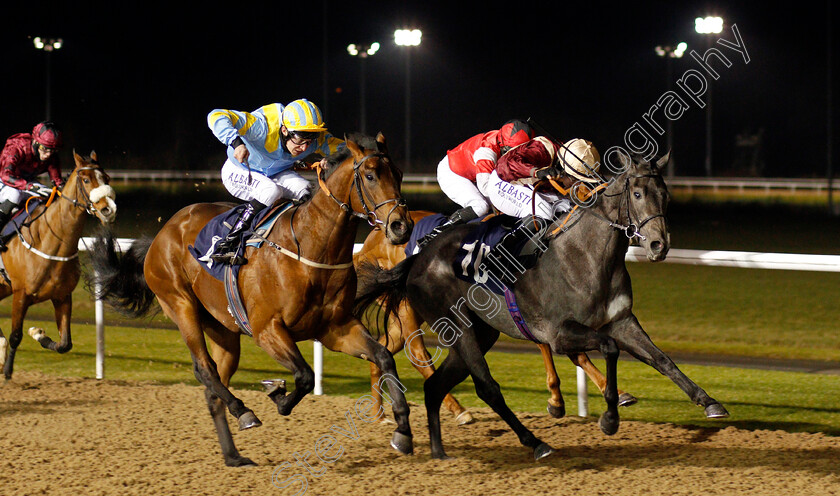 Bodroy-0002 
 BODROY (left, Luke Morris) beats ROMAN MIST (right) in The Get Your Ladbrokes Daily Odds Boost Handicap
Wolverhampton 1 Feb 2021 - Pic Steven Cargill / Racingfotos.com